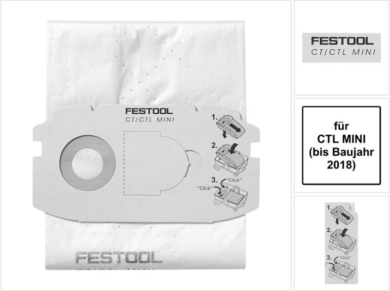 Filtertüten selfclean sc fis-ct MINI/5 Festool 498410 5 Stück