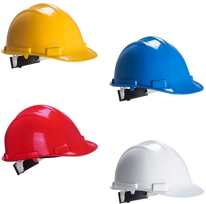 Portwest - PS57 Expertbase Arbeitshelm mit Zahnstangenverschluss - - Weiß