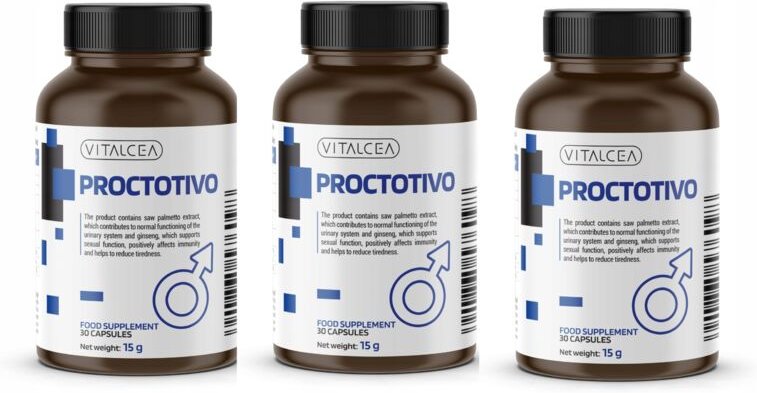 3x Proctotivo: Mangan, Palmetto, Weidenröschen, Cucurbita, Lycopersicon, 30 Kapseln.