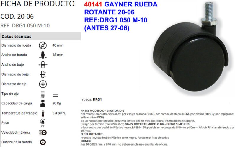 Gayner-rad 20-06 ref: DRG1 050 M-10 (vor 27-06)