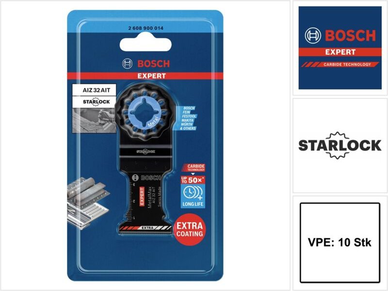 Expert MetalMax aiz 32 ait Blätter für Multifunktionswerkzeuge, 40 x 32 mm, 10 Stück - Bosch