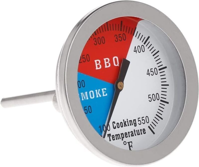 LaBlanc - Thermometer für Holzkohlegrills - 76 mm Edelstahl-Pizzaofenthermometer - Grillersatzteile - Mit Fahrenheit- un...