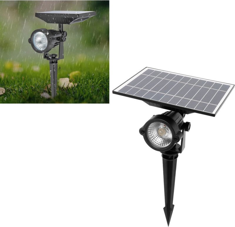 10-W-Gartenleuchte IP65, Solarbetrieben, Außenleuchte für Garten, Hof und Landschaftsgestaltung