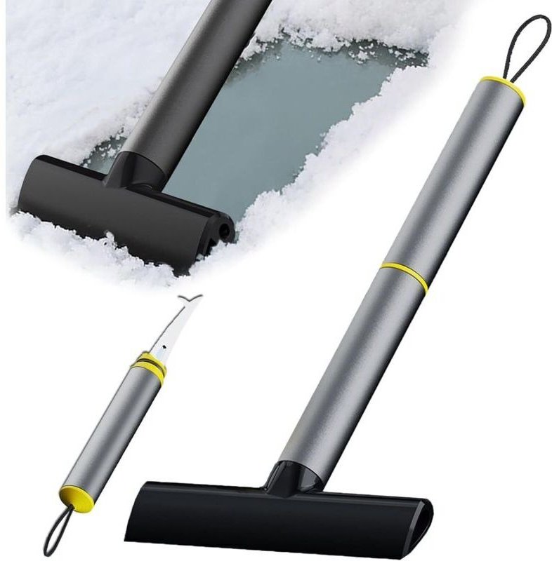 Eiskratzer fürs Auto, Eiskratzer für die Windschutzscheibe, abnehmbar, 2-in-1-Eiskratzer, Werkzeug zum Enteisen und Entf...