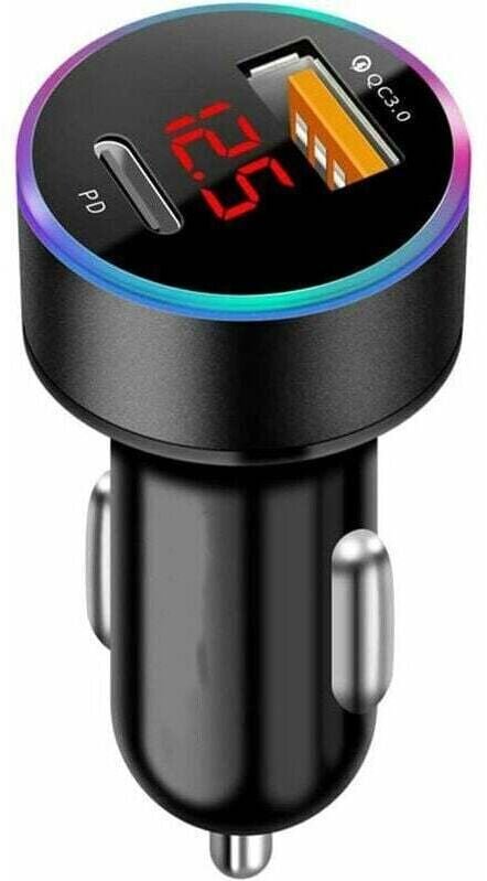 XVX - Zigarettenanzünder usb c Ladegerät pd & QC3.0 Schnelles Autoladegerät Zigarettenanzünder usb a Adapter für Telefon...