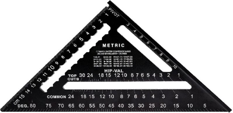 Aluminium-Zimmermannswinkel Mit Basis 175 Mm - 100-E1-601