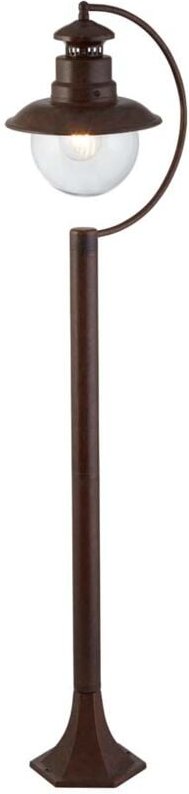 Searchlight - Außenleuchte Stehlampe Laterne E27 Glas Stahl rostbraun Standleuchte h 110 cm