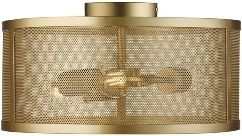 Searchlight - Fishnet - 3 Light Flush Deckenleuchte Mesh Matt Gold, E27