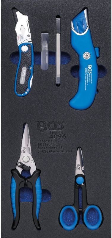 Bgs Technic - Werkstattwageneinlage 1/3: Messer- und Scheren-Satz 6-tlg.