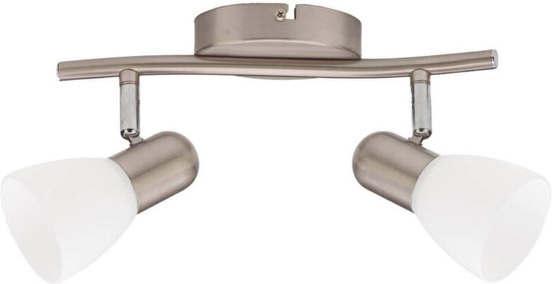 Doppelter linearer Deckenstrahler Guimara Serie E14 Nickel