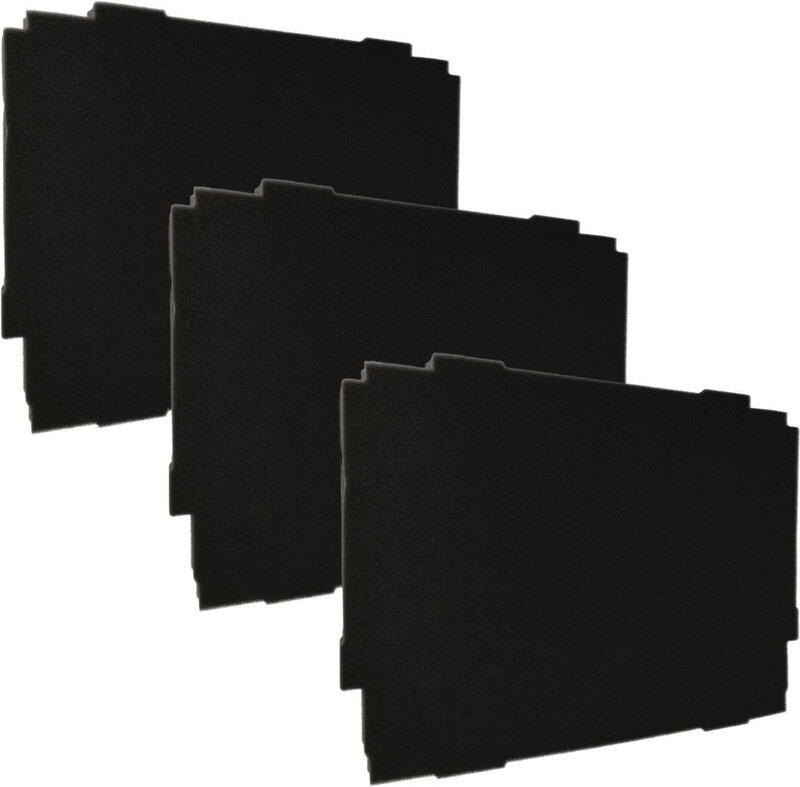 3x Schaumstoffeinlage kompatibel mit Hitachi Hit Case i-iv Werkzeugkoffer - Individuell Anpassbar, Schaumstoff Schwarz -...