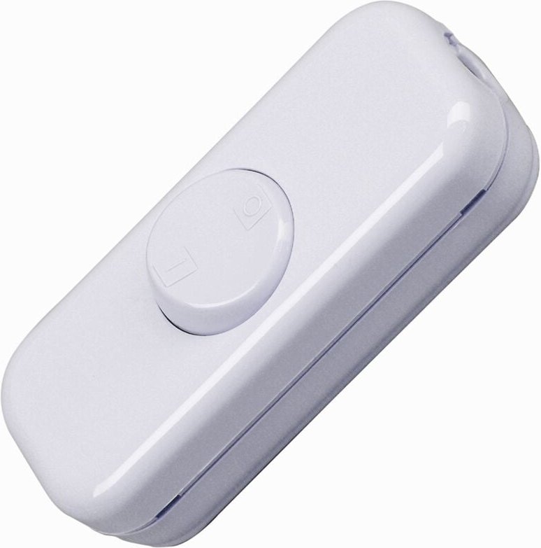 FP - Kopp - Schnurzwischenschalter, 2-polig, Farbe: arktisweiß - 193601084