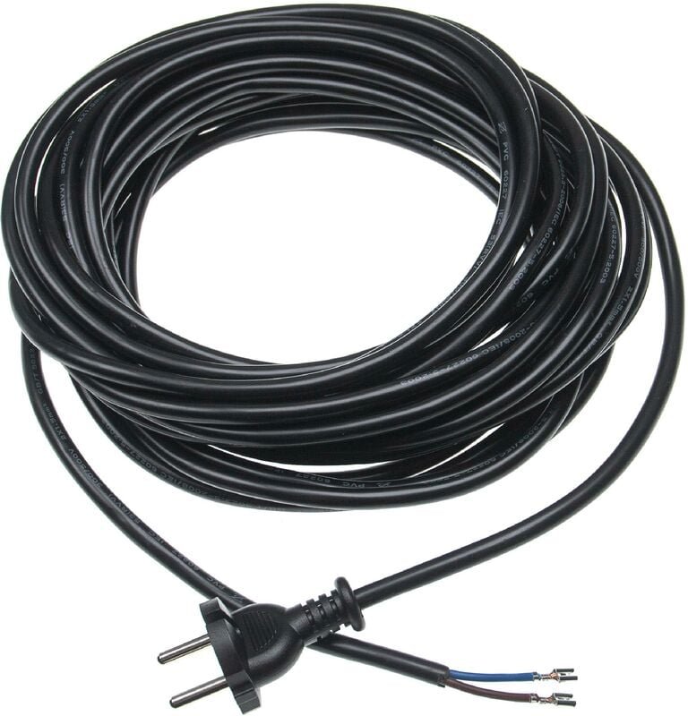 Stromkabel kompatibel mit Kärcher nt 25/1, nt 35/1, NT551, NT602, NT70/1 Staubsauger - 10 m Kabel 2000 w - Vhbw