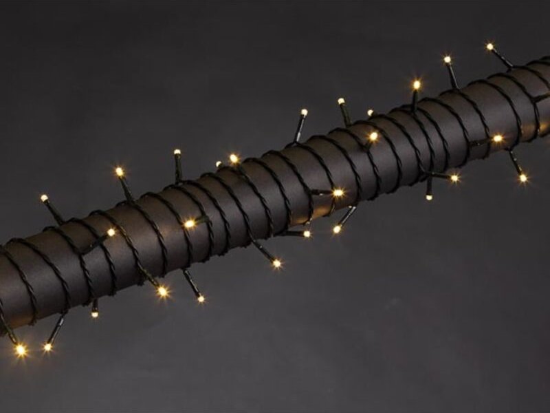 Wega led - 12 m - 80 LEDs - Warmweiß - grünes Kabel - 24 v