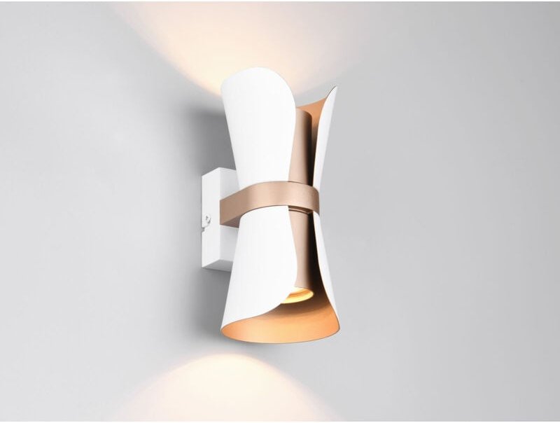 Wandleuchte coat Weiß Coffee mit Updown Lichtaustritt, Höhe 21cm