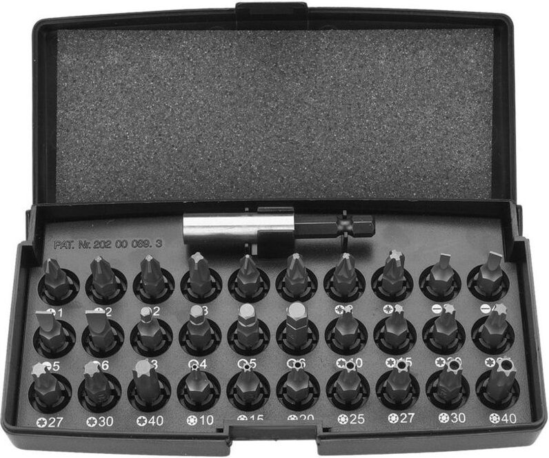 NEO Schraubendreherbit-Set 31-tlg. - S2-Stahl, 60 HRC