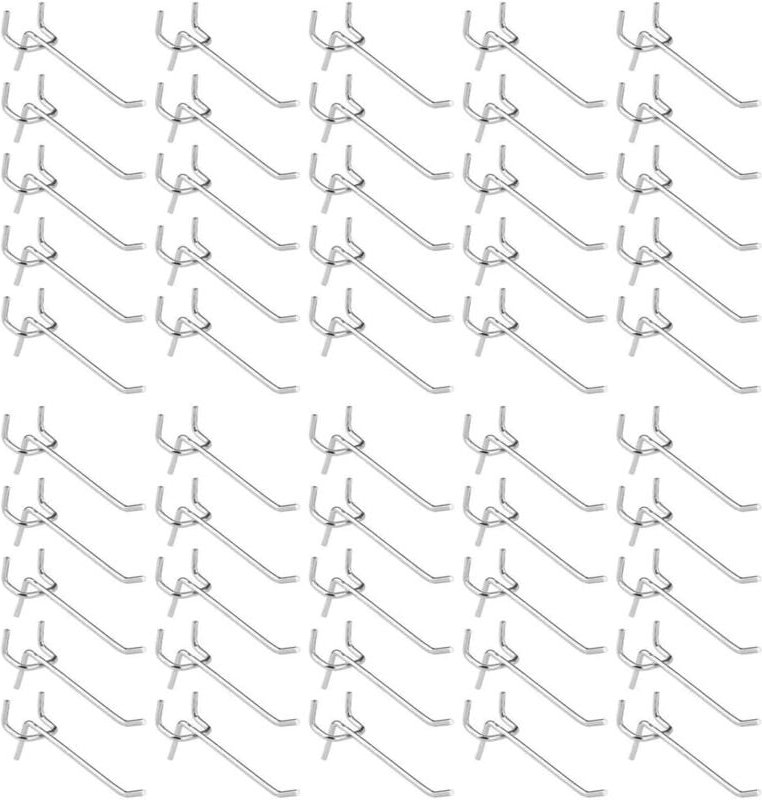 50 Stück Stecktafel-Haken, Wandregal-Haken für die Präsentation, Stecktafel, Garage, Geschäft, Werkzeuge, Aufbewahrung, ...