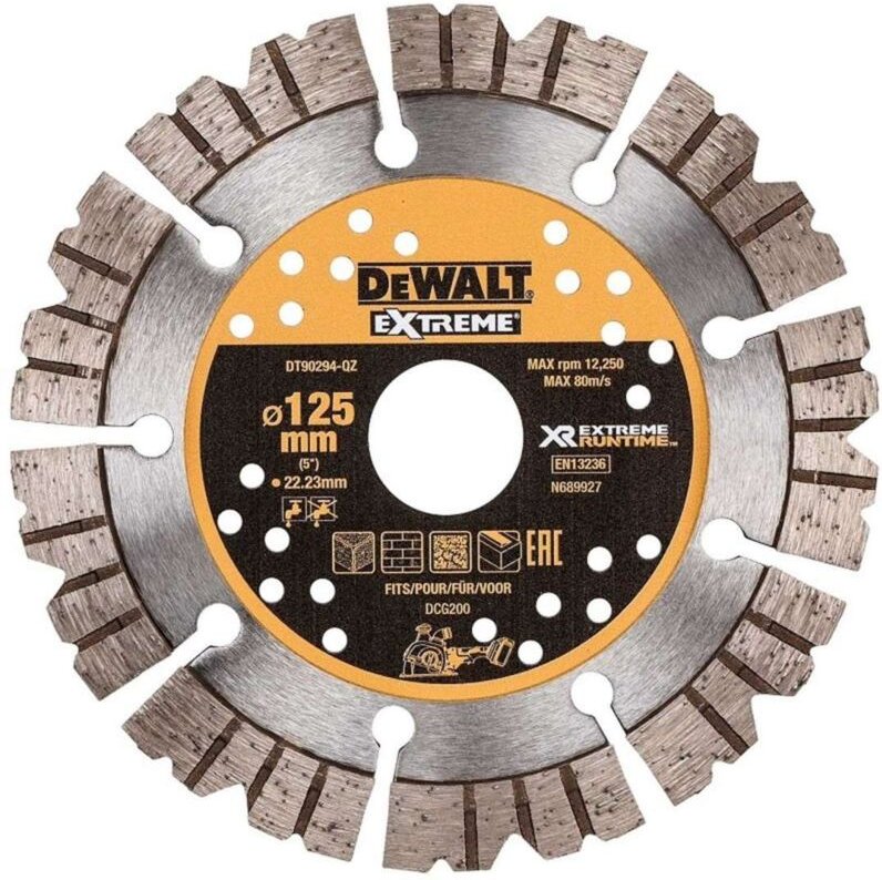 Dewalt - Zubehör - Diamanttrennscheibe für harte Materialien 125x22,2 mm DT90294