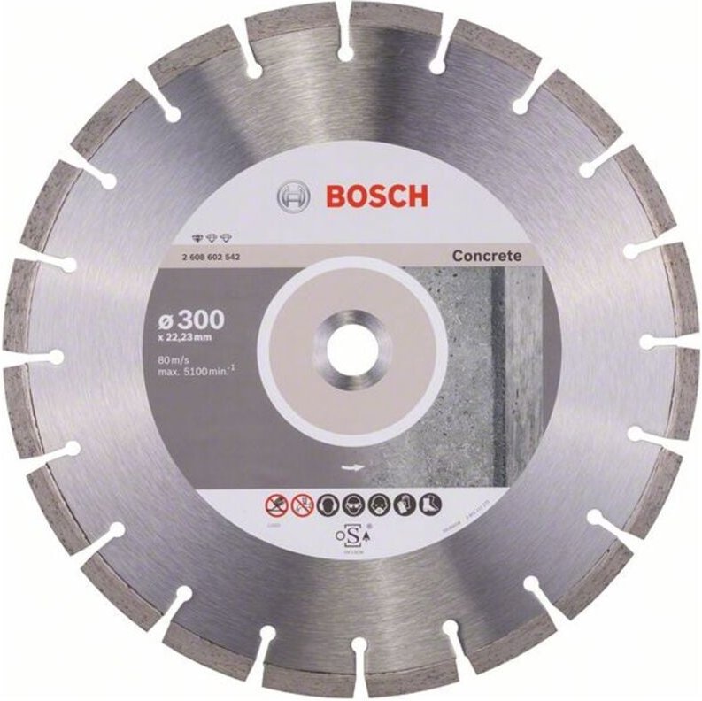 Bosch Diamanttrennscheibe Standard for Concrete, 300 x 22,23 x 3,1 x 10 mm