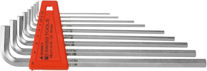 Pb Swiss Tools - Sechskant-Winkelschraubendreher-Satz, 9-teilig