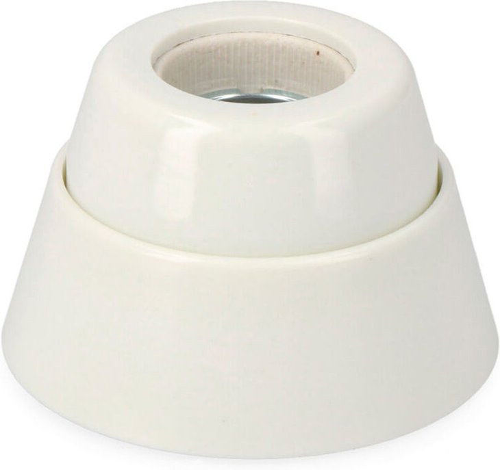 E27-Lampenfassung, gerade Fassung, Porzellan - EDM