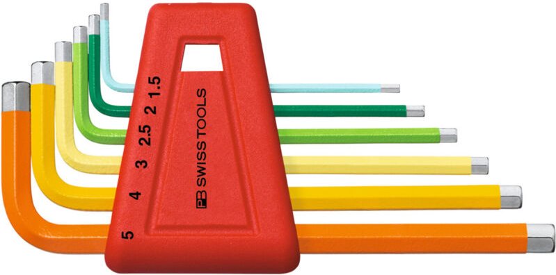 Pb Swiss Tools - Sechskant-Winkelschraubendreher-Satz, pulverbeschichtet, 6-teilig