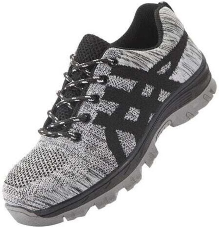 Ulisem Herren Sicherheitsschuhe, Stahlkappe, bequem, leicht, atmungsaktiv, Unisex, Grau (43 EU)