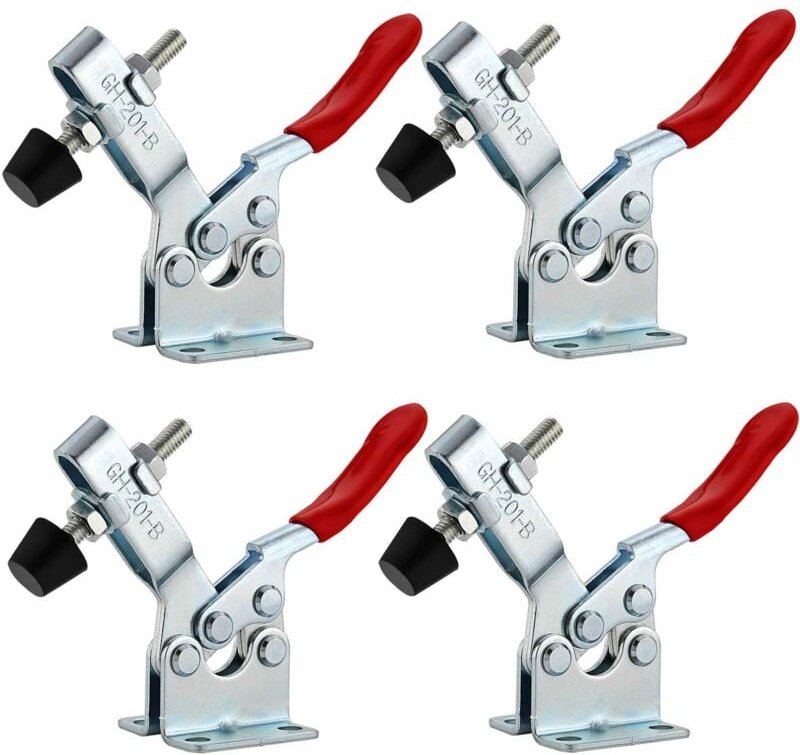Thumbnail - 4-teilige Kniehebelklemme Horizontale Kniehebelklemme GH-201-B Horizontale Hebelklemme Schnellspanner-Kippklemme npterbl