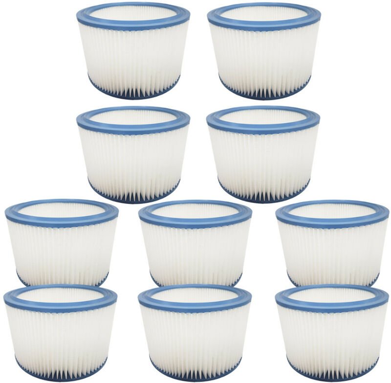 10x Trade-shop Patronen-Filter / Zylinderfilter / Lamellenfilter für Festool VCP10E VCP250E VCP260E-L Makita 440 442 443...