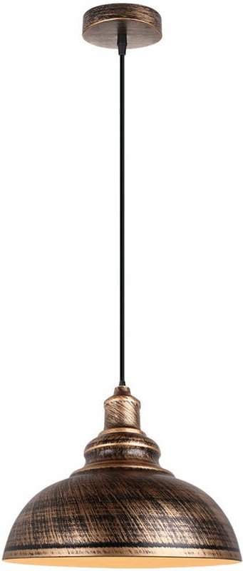 Pendelleuchte Vintage Kuppel Hängelampe Industrielle Hängelampe mit Ø29cm Lampenschirm Edison für Loft Bar Wohnzimmer Es...