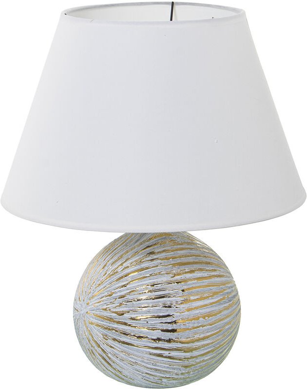 Weiß/goldener Keramiktischlampe+52630.1x27, max.40 ° 35x43 cm, Basi