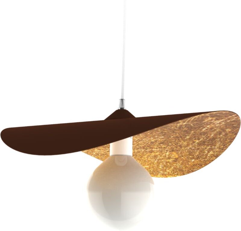 Piuma sospensione corten foglia