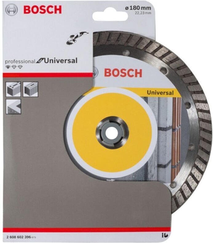 Bosch Diamanttrennscheibe Standard for Universal Turbo, 180x22,23x2,5x10 mm, 1er-Pack
