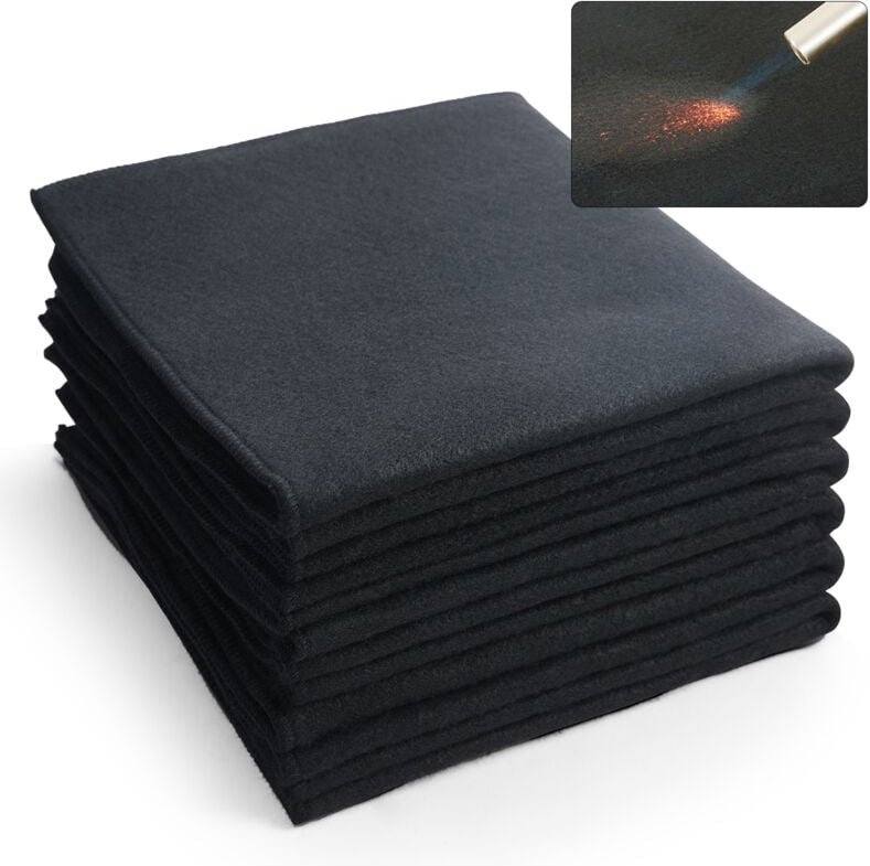 Thumbnail - VEVOR Kohlefilz-Schweißdecken im 6er-Pack, 540 x 510 mm schwer entflammbare Schweißdecken, bis zu 1800 °F hitzebeständig...