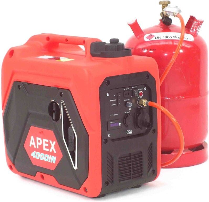 Gas u. Benzin Generator Stromerzeuger 4000 lpg Stromaggregat Inverter 06292