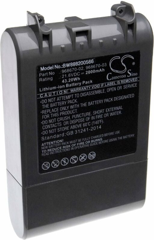 Akku Ersatz für Dyson 968670-02, 968670-03 für Staubsauger Home Cleaner Heimroboter (2000mAh, 21,6V, Li-Ion) - Vhbw