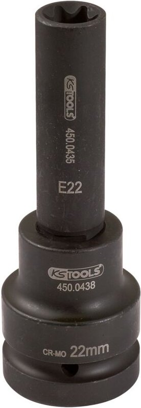 1' Kraft-Stecknuss E-Torx, lang, E20