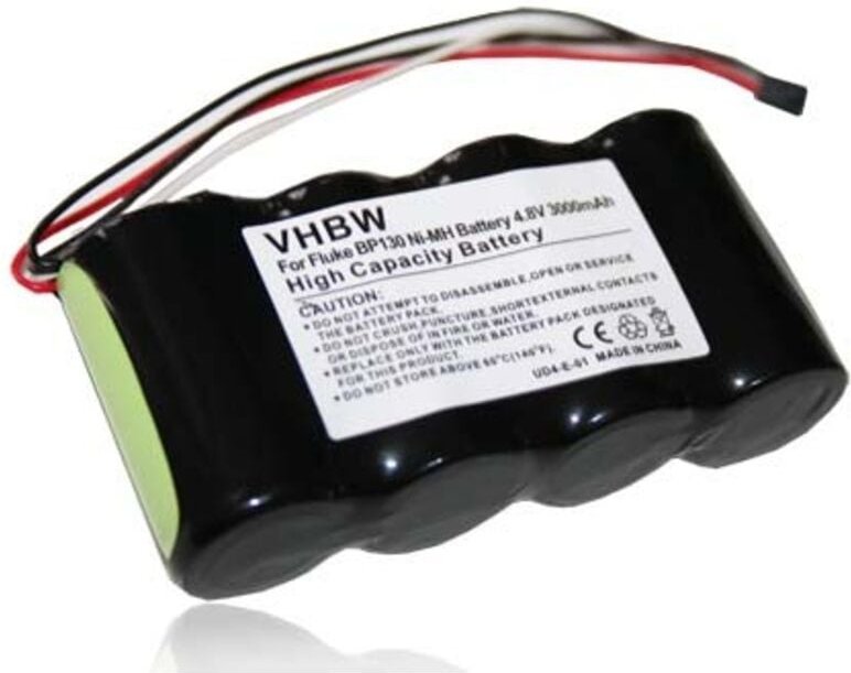 vhbw Akku Ersatz für BP-130, BP130 für Messgerät (3000mAh, 4,8V, NiMH)