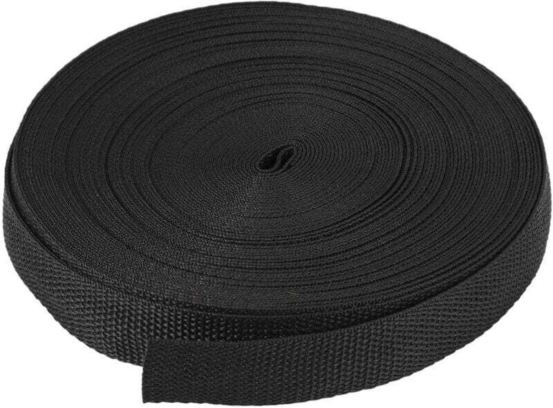 25 mm x 20 m Rolle Nylon Gurtband für Tasche Gürtel machen DIY Handwerk – Schwarz