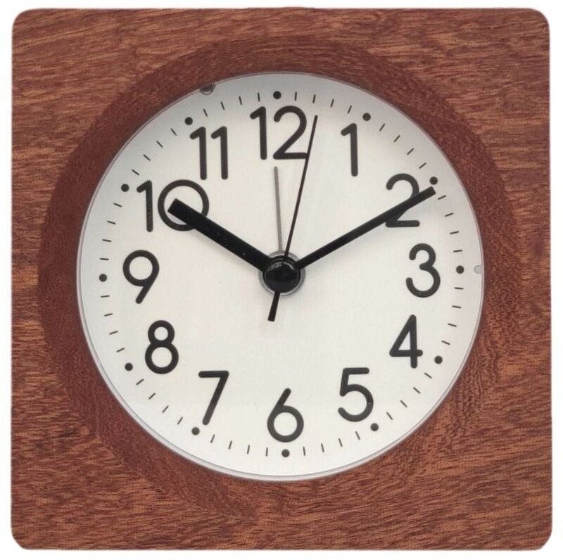 Batteriebetriebener Wecker, hölzerner Morgenwecker mit Schlummerfunktion, tickfreier beleuchteter Wecker, Miniwecker für...