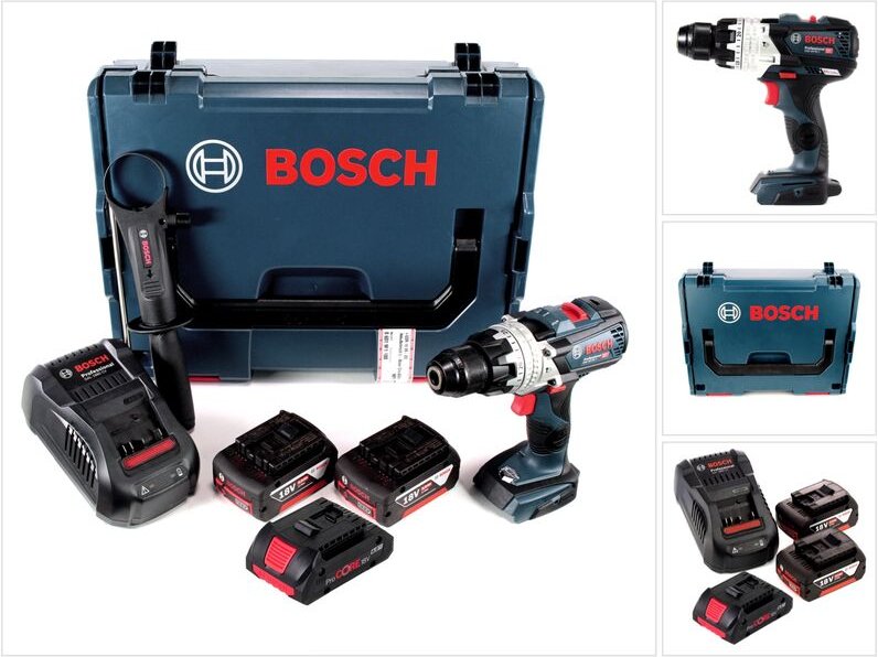 Bosch GSB 18V-85 C Akku Schlagbohrschrauber 18V 85Nm 1/2" Brushless + 2x Akku 5,0Ah + 1x ProCore Akku 4,0Ah + Ladegerät ...