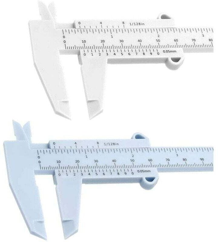 6 Zoll (150 mm) Mini-Kunststoffmessschieber mit Doppelskala, Messschieber-Messwerkzeug, für Holzbearbeitung, Schüler, Sc...