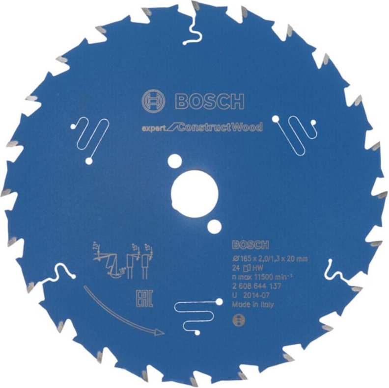 Kreissägeblatt Expert for Construct Wood, 165 x 20 x 2,0 mm, 24 - Bosch