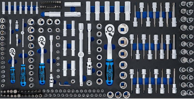 BGS 74434 Werkstattwageneinlage XL: Steckschlüssel -Satz, 216-tlg.