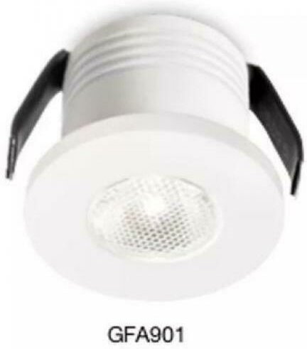 G.e.a.luce einbaustrahler led rund opak weiss 3w 3000k warmes licht gfa901c