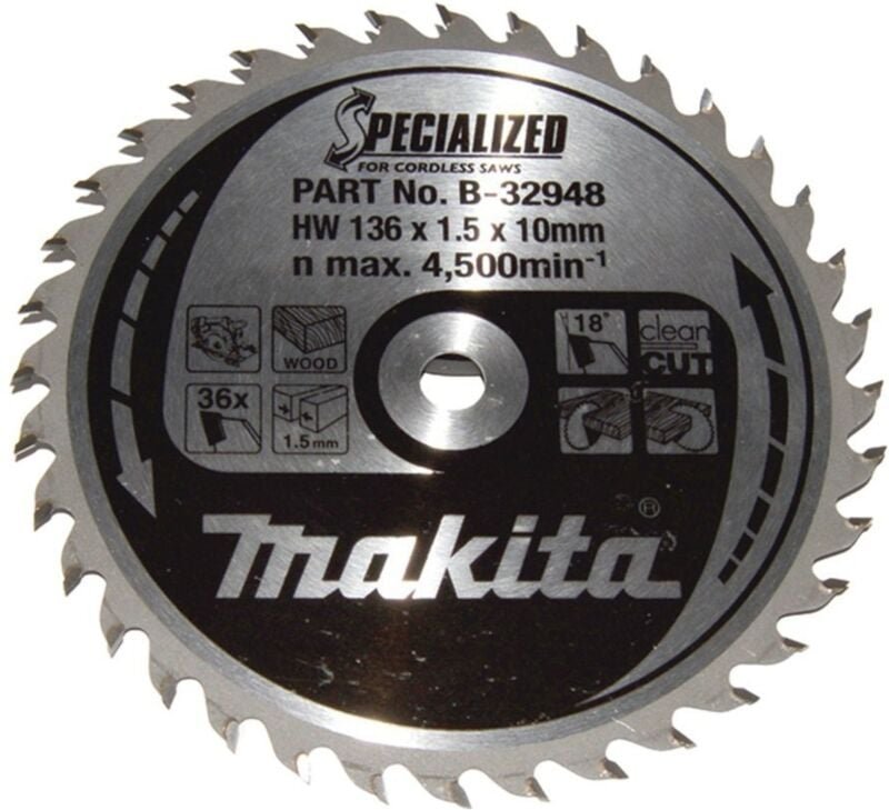 Sägeblatt specialized 136x10x36Z - Makita