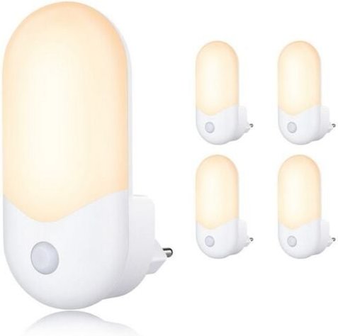 Gbly - Nachtlicht Steckdose mit Dämmerungssensor - 4 Stück led Steckdosenlampe Kinder Steckdosenlicht Kinderzimmer 1W Na...