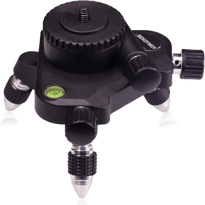 CSPARCV (11 × 9,5 × 9,5 cm) 360°-Feinjustierstativ mit Schwenkfuß – Stativadapter für 6,35-mm-Laser-Nivelliergeräte – 1/...