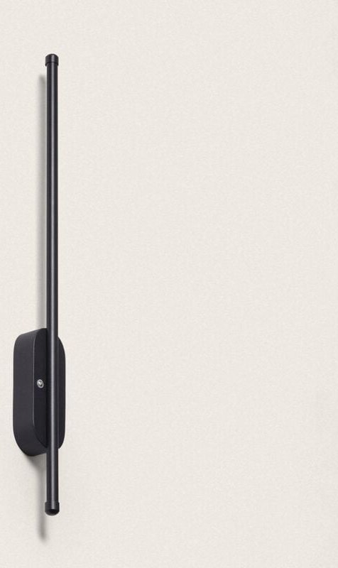 LED Wandleuchte mit wiederaufladbarem USB Akku Metall Aura Schwarz