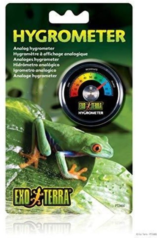 Exo Terra Hygrometer Analog Schwarz 5,5 cm